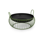 Vatra foc otel negru verde Maylis Ø57x22h