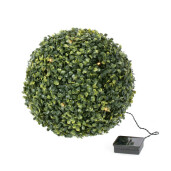 Sfera Buxus artificial cu leduri Ø 28 cm