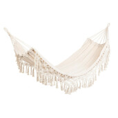 Hamac bumbac poliester alb Eldoris 200x100 cm