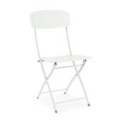 Set 2 scaune gradina otel alb Yasmine 44x50x85h
