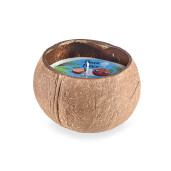 Lumanare parfumata in coaja si aroma Nuca Cocos Ø 10,5 cm x 7,5 H