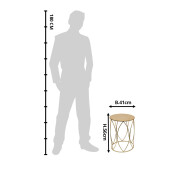 Suport flori metal auriu 41x55 cm