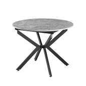 Masa dining extensibila fier negru mdf gri Abero 100x100-140x75 cm