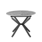 Masa dining extensibila fier negru mdf gri Abero 100x100-140x75 cm