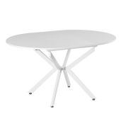 Masa dining extensibila fier mdf alb Abero 100x100-140x75 cm