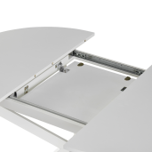 Masa dining extensibila fier mdf alb Abero 100x100-140x75 cm