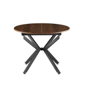 Masa dining extensibila fier negru mdf stejar inchis Abero 100x100-140x75 cm