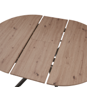 Masa extensibila dining MDF stejar artisan neagra Abero 120x120-160x75 cm
