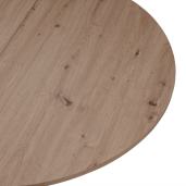 Masa extensibila dining MDF stejar artisan neagra Abero 120x120-160x75 cm
