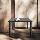 Masa de gradina, neagra, Abion 90x90x73 cm
