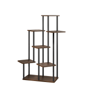 Suport flori metal negru lemn rustic Adite 83,5x58x106,5 cm