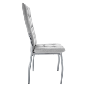 Scaun tesatura gri metal Adora 46x56x99 cm