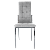 Scaun tesatura gri metal Adora 46x56x99 cm