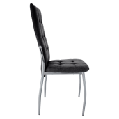 Scaun tesatura gri crom Adora 46x56x99 cm