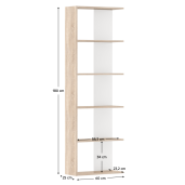 Raft pardoseala DTD laminat stejar sonoma alb Agatio 60x25x180 cm