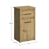 Comoda PAL stejar Artisan Airon 47x36.4x86.6 cm