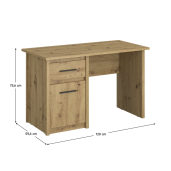 Birou PAL stejar artisan Airon 120x59.4x75.6 cm