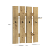 Cuier perete PAL stejar Artisan Airon 80x23x100 cm