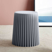 Taburet plastic gri deschis Akanit 39x32x43,5 cm