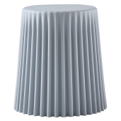 Taburet plastic gri deschis Akanit 39x32x43,5 cm