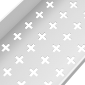 Raft otel plastic alb cu roti Aliol 40x22x85 cm