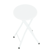 Scaun pliabil metal mdf alb Amadeo 30x47 cm