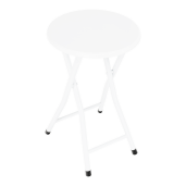 Set masa, 2 scaune pliabile mdf metal alb Amadeo 60x80x75 cm, 30x47 cm