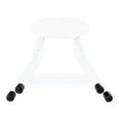 Set masa, 2 scaune pliabile mdf metal alb Amadeo 60x80x75 cm, 30x47 cm