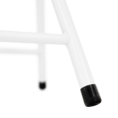 Set masa, 2 scaune pliabile mdf metal alb Amadeo 60x80x75 cm, 30x47 cm