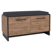 Pantofar DTD stejar wotan negru Amondi 96x45x45 cm