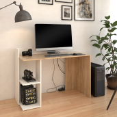 Birou stejar artisan alb Andreo 120x52x87.5 cm