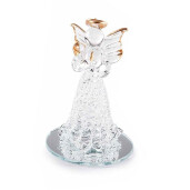 Figurina Inger sticla transparenta aurie Ø 5,5 cm x 8 H