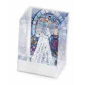 Figurina Inger sticla transparenta aurie Ø 5,5 cm x 8 H
