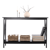 Consola mdf negru Apolos 120x30x80 cm 