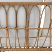 Set mobilier gradina ratan sintetic natur bej negru Araly 180x65x77/78 cm, 90x42x38 cm