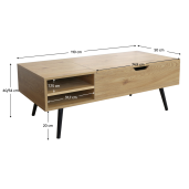 Masa MDF stejar Aralyn 110x50x40 cm