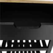 Carucior servire natur negru Arete 58.5x40x85.5 cm 