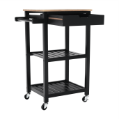 Carucior servire natur negru Arete 58.5x40x85.5 cm 