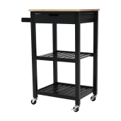 Carucior servire natur negru Arete 58.5x40x85.5 cm 