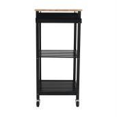 Carucior servire natur negru Arete 58.5x40x85.5 cm 