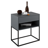 Noptiera DTD grafit metal negru Arti 60x38,4x65 cm