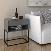 Noptiera DTD grafit metal negru Arti 60x38,4x65 cm