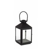 Felinar fier negru Clossy 19.5x18.5x36 cm