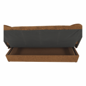 Canapea extensibila cu tapiterie textil maro model Asia 194x86x95 cm