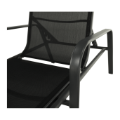 Sezlong de gradina reglabil negru gri Atreo 64x161x100 cm 
