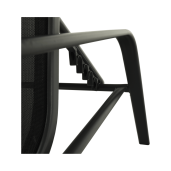 Sezlong de gradina reglabil negru gri Atreo 64x161x100 cm 