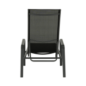 Sezlong de gradina reglabil negru gri Atreo 64x161x100 cm 