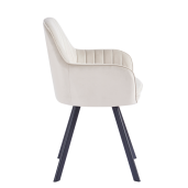 Fotoliu de design textil bej metal negru  Auril 57x56x87.5 cm 