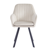 Fotoliu de design textil bej metal negru  Auril 57x56x87.5 cm 