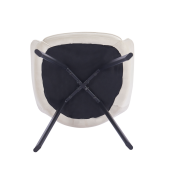 Fotoliu de design textil bej metal negru  Auril 57x56x87.5 cm 